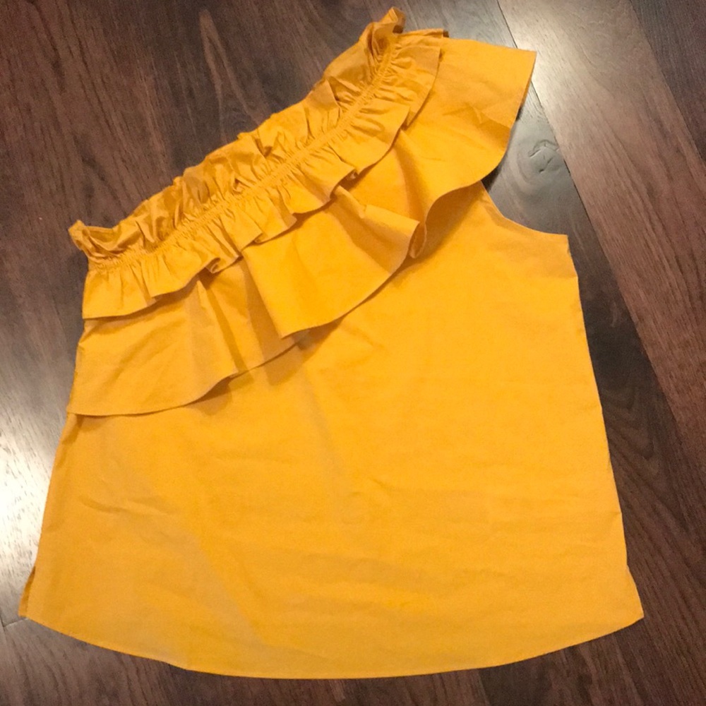 7 for All Mankind Marigold One Shoulder Blouse